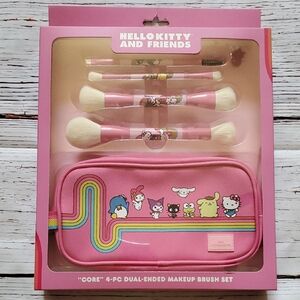 🆕️ SANRIO "CORE" 4-PC DUAL-ENDED MAKEUP BRUSH SET 💕